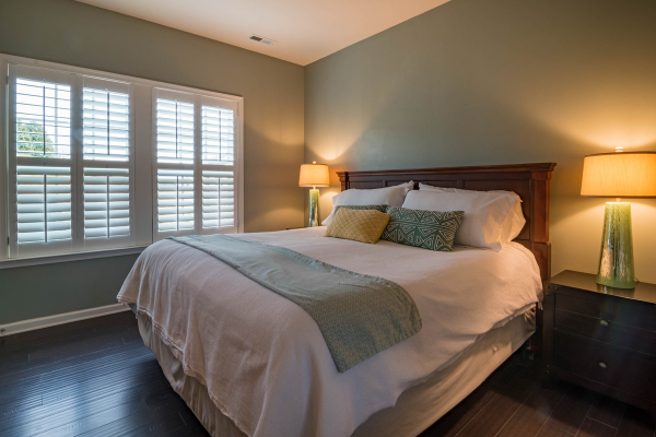 shutter blinds in bedroom